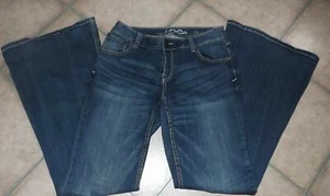 I.N.C. INTERNATIONAL CONCEPT SIZE 4 WOMENS LOW RISE STRETCHY WIDE LEG BLUE JEANS - Bild 1 von 8