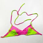 Vintage 60s 70s Bathing Suit Cole of California Bikini Top Jr Small Pointy Pink