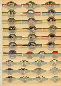 LOT OF 34 VINTAGE CIGAR BANDS - CITIES AND TOWNS - LUGANO (0061-15) - Picture 1 of 1
