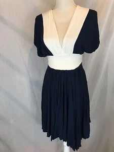 Butter By Nadia Cottagecore Prairie Flowy Boho Romantic Empire Navy Dress Size S - Foto 1 di 6