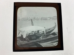 VENICE, GONDOLAS, Italy - Original Magic Lantern 3.25 Inch SLIDE - Picture 1 of 1