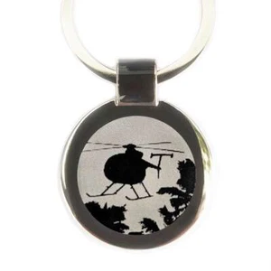Helikopter Hubschrauber SCHLÜSSELANHÄNGER * Fotogravur & eigene Textgravur inkl. - Bild 1 von 3