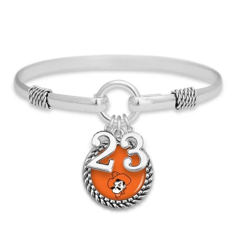 Oklahoma State Cowboys Graduation Year 2023 Silver Bracelet Jewelry OSU Cover