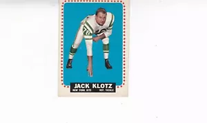 1964 Topps FOOTBALL #116 JACK KLOTZ NEW YORK JETS - Picture 1 of 1