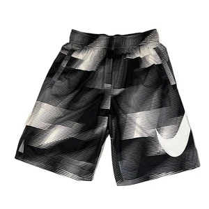 Nike Dri-fit Athletic Shorts Youth Large Black and White 100% Polyester EUC - Picture 1 of 6