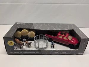 1/32 Red Pickup Truck Haying Farm Set by Tomy LP85920 - Picture 1 of 5