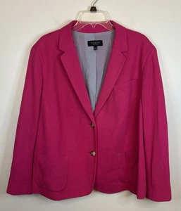 Talbots Blazer rosa Damen 22 W zierlich Knopf gefüttert Baumwolle Taschen Karriere adrett - Bild 1 von 14