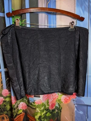 De Colección Catalina Mujer Talla Grande 2X Negro Acanalado Traje de Baño Cubrir Falda Parte Inferior Foto 1 de 4