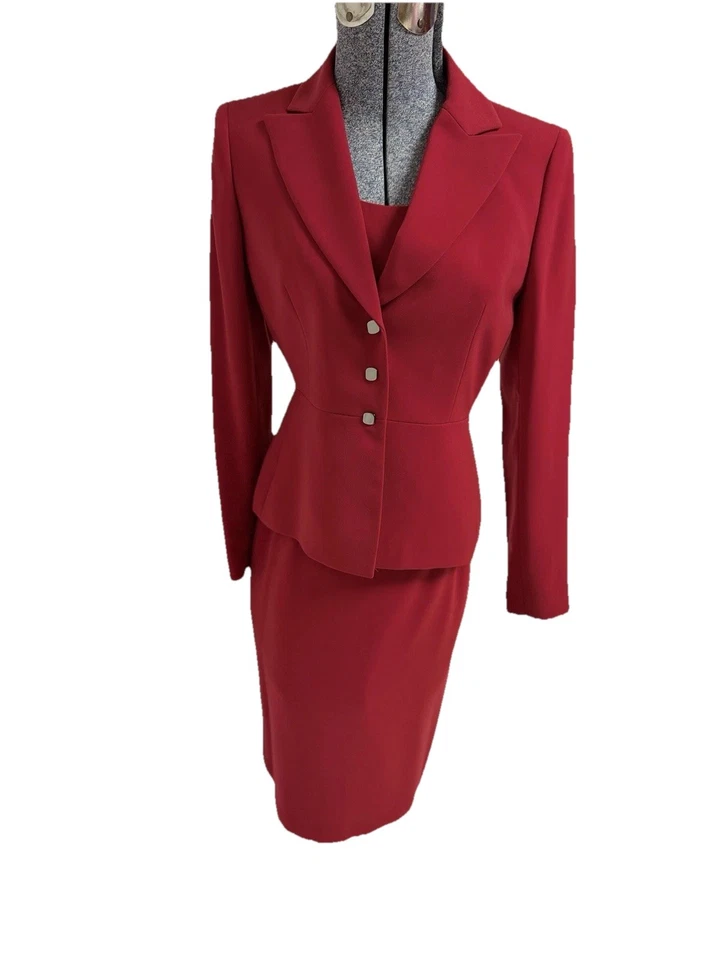 Новый Tahari ASL юбка костюм размер 4P подходит как 2P маленький три изделия комплект напористый - Изображение 1 из 4