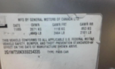 Engine 3.5L VIN K 8th Digit Fits 06 IMPALA 1419888 Foto 1 de 4