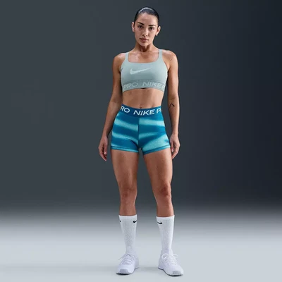 Nike Women's Pro 3" Striped Shorts - Image 1 of 3