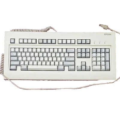 Vintage 1989 Epson T026A PS/2 keyboard, Fujitsu Peerless Switches (Tested) - Image 1 of 4