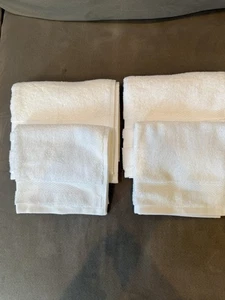 Nuevo Lote De 4 Paños/Mano Grandeur Hospitality Color Blanco Sólido 100% Algodón - Imagen 1 de 6
