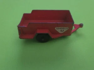Vintage Cast Metal Tootsietoy U-Haul Open Style Trailer 1960’s USA Antique Rare - Picture 1 of 5