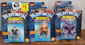 Vintage Marvel Lot Heavy Metal Heroes Die Cast  Spiderman Hobgoblin Dragon Man - Picture 1 of 8