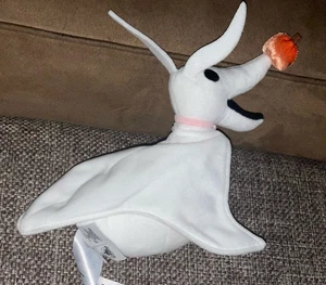 Peluche Disney Pesadilla antes de Navidad Zero Fantasma Perro y Calabaza Pequeño 10" En muy buena condición - Imagen 1 de 6