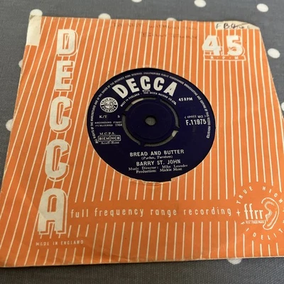 Barry St. John - Bread And Butter - Original 1964 Single- Decca - Image 1 of 4