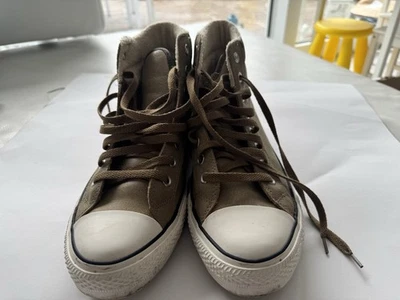 Converse Chuck Taylor All Star Hi Winter Sneaker Leder Grau Braun Gr. 45 Top - Bild 1 von 4