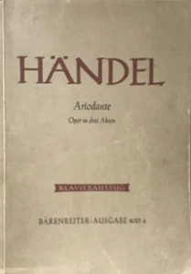 HANDEL " ARIODANTE " BARENREITER PF/VOCAL SCORE PB VG- IT/GER TEXT - Picture 1 of 1