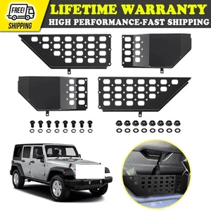 Metal Front Door Pocket Storage Box Balck for Jeep Wrangler JL JLU 4XE 2018-2024 - Picture 1 of 15
