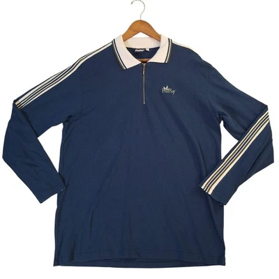 Camisa Vintage Bad Boy 1/4 Cremallera Para Hombre Grande Azul Manga Larga Hecha en EE. UU. 90s Foto 1 de 4