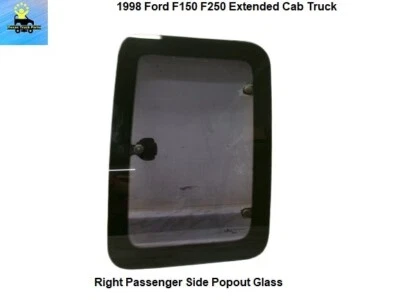 1998 Ford F150 F250 Right Rear Extended Cab Popout Pop Out Glass Window OEM - Image 1 of 4