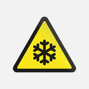Warning Sign Snow Vinyl Sticker Decal - Picture 1 of 1