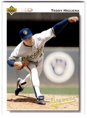 Teddy Higuera 1992 Upper Deck #138 Milwaukee Brewers - Image 1 of 2