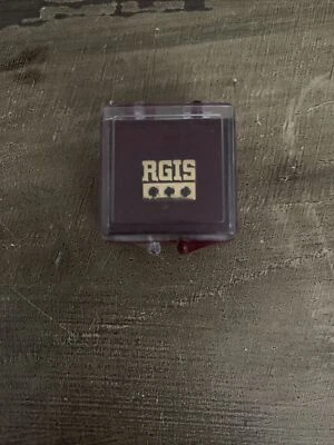 Ruby Tie Tack RGIS Gold Tone Pin Set of 3 Stones  - Image 1 of 3