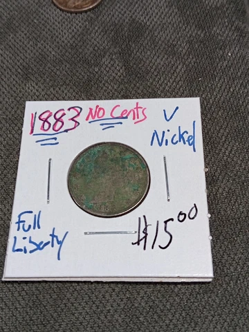 1883 liberty v nickel no cents  Full Liberty  Please Read J/11 Cover