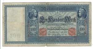 Banknote Deutschland - Deutsches Reich - Reichsbanknote - 100 Mark - 1909 - rot - Bild 1 von 2