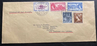 1953 Wellington New Zealand First Day Cover Queen Elizabeth II Coronation QE2 C - Image 1 of 2
