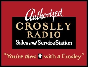 Authorized Crosley Radio Sales & Service New Metal Sign: 12 x 16" Free Shipping - Picture 1 of 1