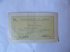 Yugoslavia - Rowing club KRKA thank you card 500 dinars 1952