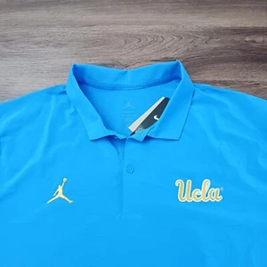 New Nike On Field UCLA Bruin College NCAA Blue Sports Polo Shirt Mens 2XL - Picture 1 of 6
