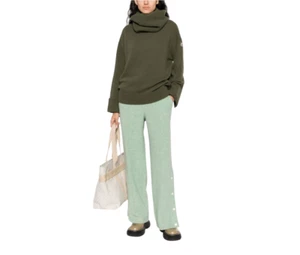 NWT Moncler High Neck Wool Jumper Sweater Womens XL Green Olive Turtleneck NEW - Picture 1 of 16