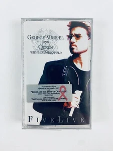 NEW George Michael & Queen Five Live Cassette Tape 1993 Hype Somebody to Love - Picture 1 of 3