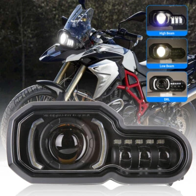 Conjunto de faros delanteros LED ojos de ángel DRL para 2006-2018 F800GS 2012-2018 ADV Foto 1 de 4