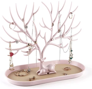Antlers Jewelry Display Stand,Tree Tower Rack Hanging Organizer for Ring Earring - Picture 1 of 11