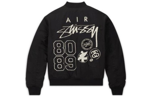 Stussy X Nike Reversible Varsity Jacket Black Size L | eBay