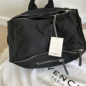 Givenchy Logo Strap Pandora Bag Nylon Medium Black(MSRP 1650$) Without Bag Strap - Picture 1 of 22