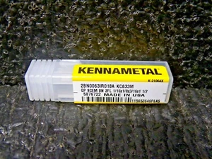 kennametal 2BN0063IR018A Carbide End Mill, 1/16", 2FL, Ball End (k) - Picture 1 of 4