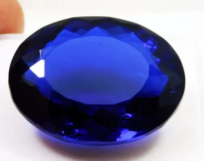 AAA 85.00 CT Large Blue Tanzanite Oval Cut Faceted Loose Gemstone Gift for Women - Image 1 of 4