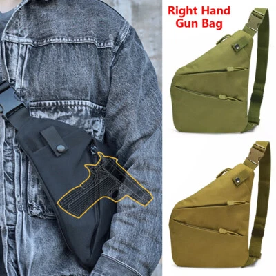 Concealed Carry Gun Holster Tactical Shoulder Cross Body Chest Pack Pistol Bag - Image 1 of 4