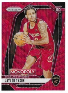 2024-25 Prizm Monopoly Jaylon Tyson Red Prizm Rookie #15 Cleveland Cavaliers RC - Bild 1 von 2