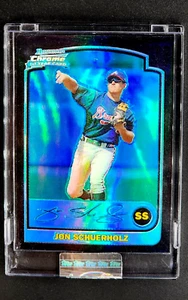 2003 Bowman Chrome Blue Refractor Uncirculated #302 Jon Schuerholz Rookie RC - Picture 1 of 10
