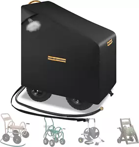 Heavy Duty Waterproof Garden Hose Reel Cart Cover with Air Vent and Reflective S - Picture 1 of 12