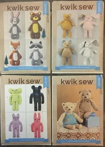 Kwik Sew Stuffed Animal Patterns 4358, 4384 or 4389 YOU CHOOSE NEW - Picture 1 of 5