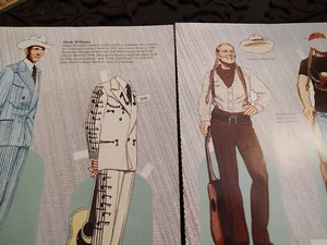 Tom Tierney Country Singers Papierpuppe ungeschnitten/Williams/Parton/Cash/Willie Nelson - Bild 1 von 2