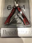 New In Box Brookstone 6-in-1 Multi Tool Red